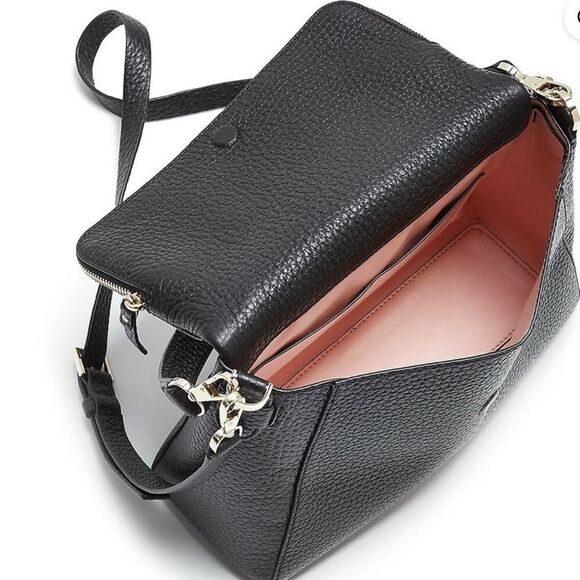 Kate Spade Carter Street Georgia Leather Shoulder Bag Crossbody Black - Picture 11 of 12